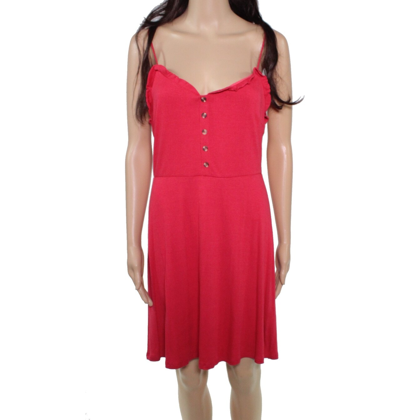 apple red long dress