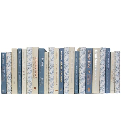 Books Blue Decorative Accessories: Cerulean Cream Mixed Media Color By The Foot