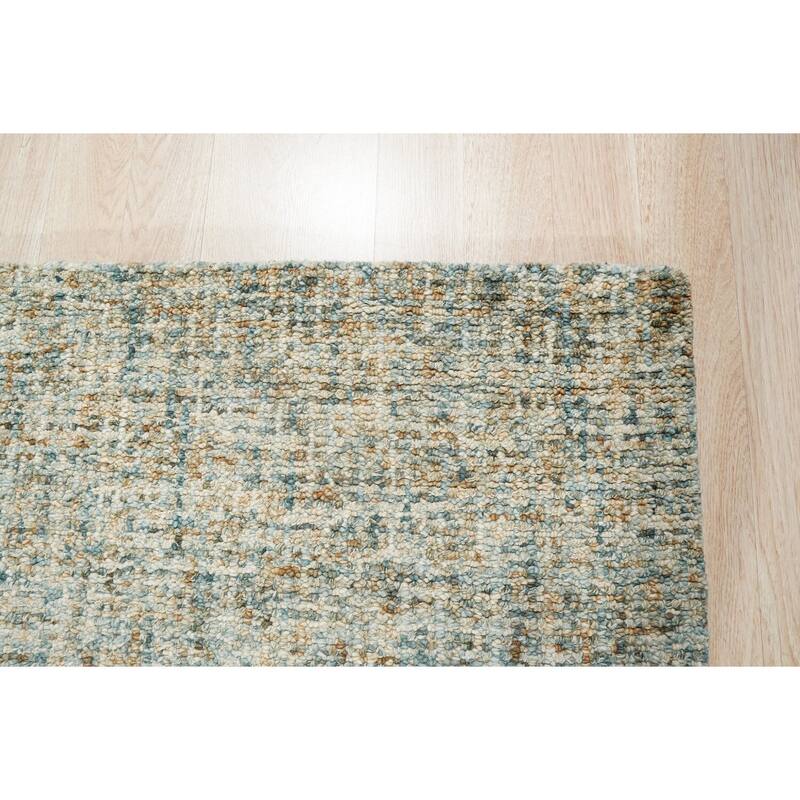 Hand-Tufted Wool Modern Tufted Loop Rug, 5' x 8', Dark Blue Area Rug, Soft Handcrafted Design for Home Decor - L