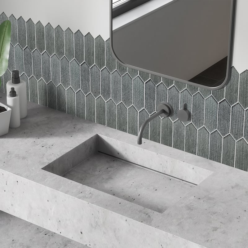 Altair Windey Hexagon Laminated Glass Mosaic Wall Tile