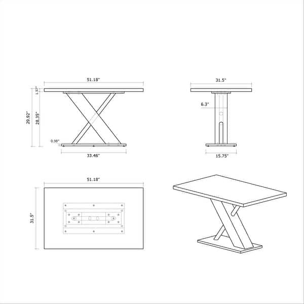 dimension image slide 1 of 2, Somette Emily Modern Wood/Black Glass Dining Set with Nook