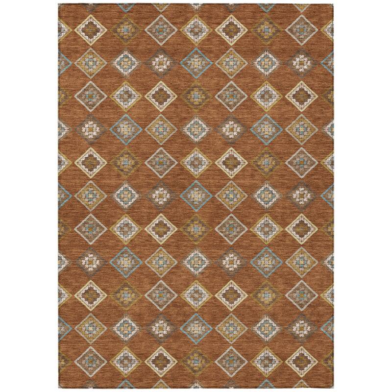 Machine Washable Indoor/ Outdoor Global Flagler Chantille Rug