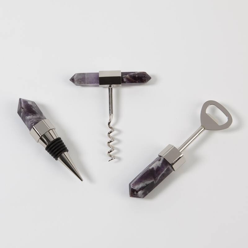 Emporium Home Amethyst Wine Stopper - 4.75"L x 1"W x 1"H