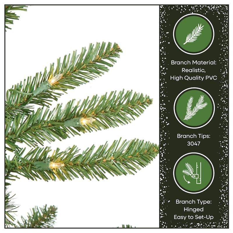 National Tree Company 10 ft. Natural Fraser Slim Fir Tree with Clear Lights - 10ft.