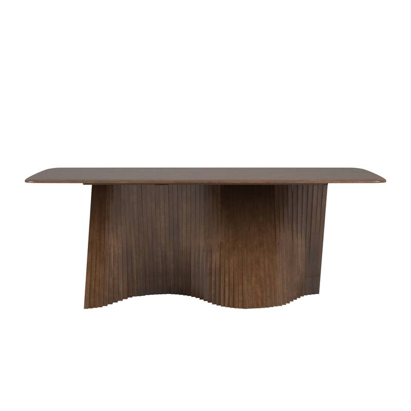Norvik Wave Base Wood Dining Table by iNSPIRE Q Modern