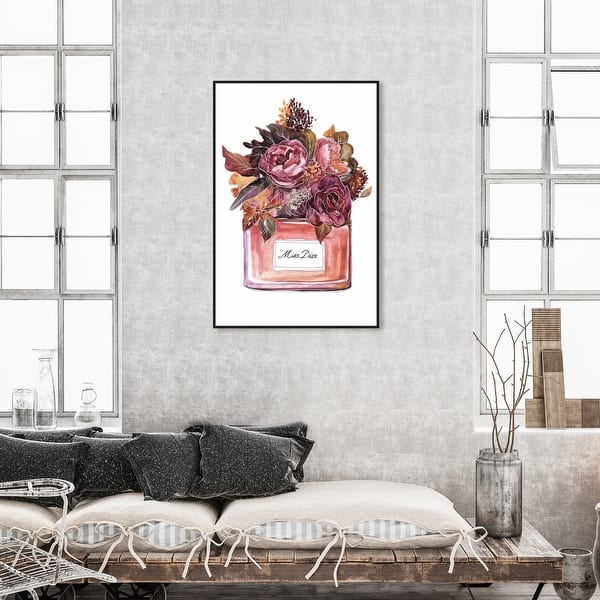Oliver Gal 'Autumn Perfume Floral' Fashion and Glam Wall Art Framed Canvas  Print Perfumes - Purple, Orange - Bed Bath & Beyond - 32482278