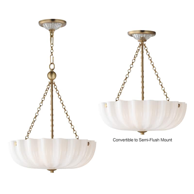 Maxim 22652 Bundt 3 Light 16" Wide Semi-Flush Bowl Ceiling Fixture /