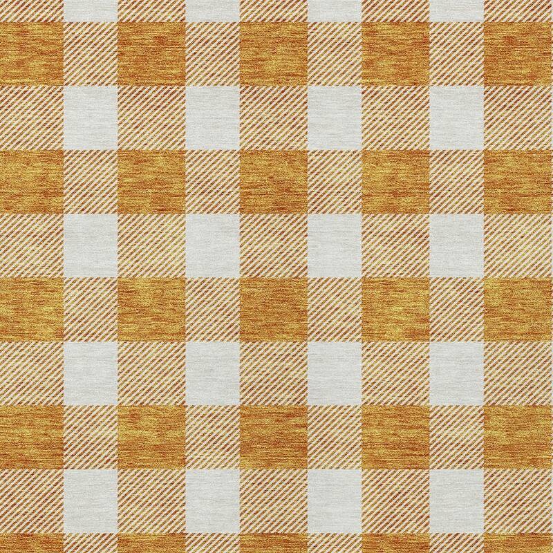 HomeRoots Plaid Transitional Rectangle Outdoor Rug