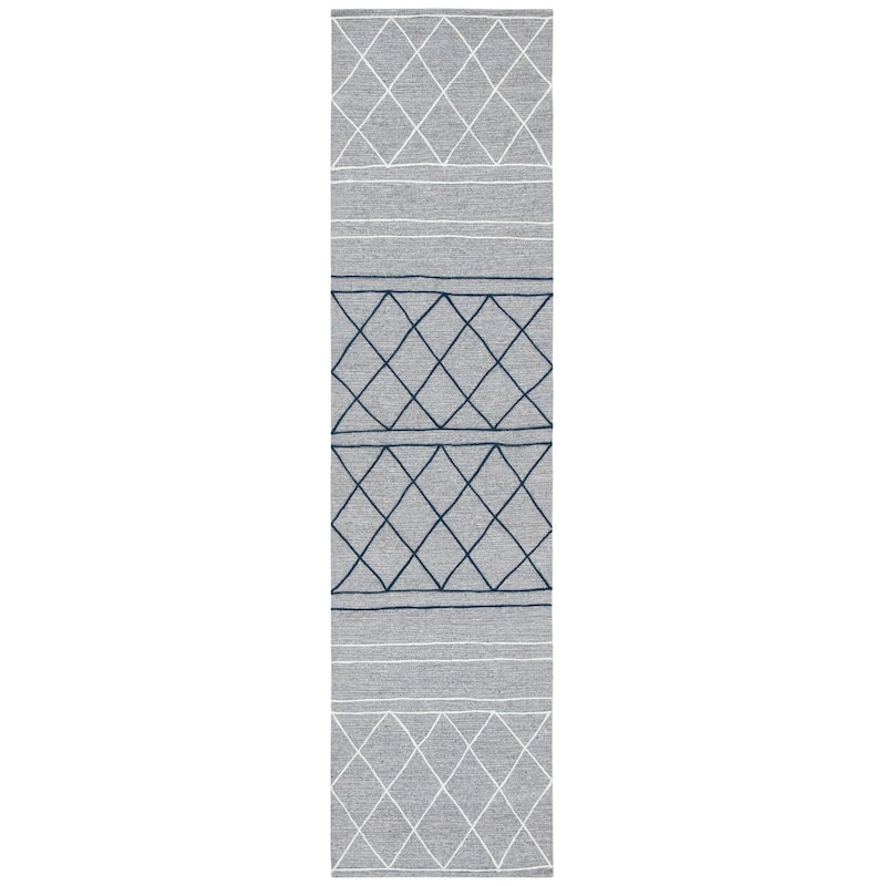 SAFAVIEH Handmade Striped Kilim Qiana Modern Cotton Rug -
