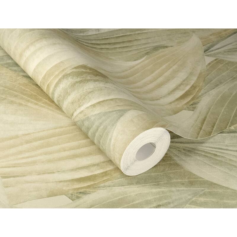 A-Street Prints Melora Green Leaf Wallpaper