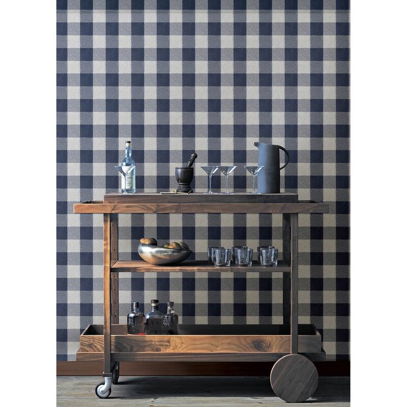 Lumberjack Navy Wallpaper