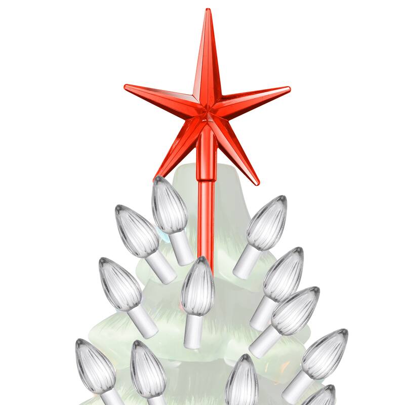 Ceramic Christmas Tree Replacement Lights 108 Clear Bulbs 3 Stars