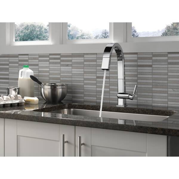 Delta 9193 Dst Pivotal 1 8 Gpm Single Hole Pull Down Kitchen Faucet Overstock 26858221