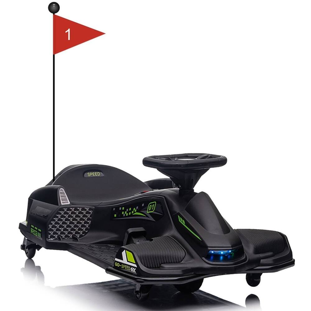 24V Kids Drift Go Kart, Electric Drifting Car with 180w Brushless Motor for Kids Best Gift