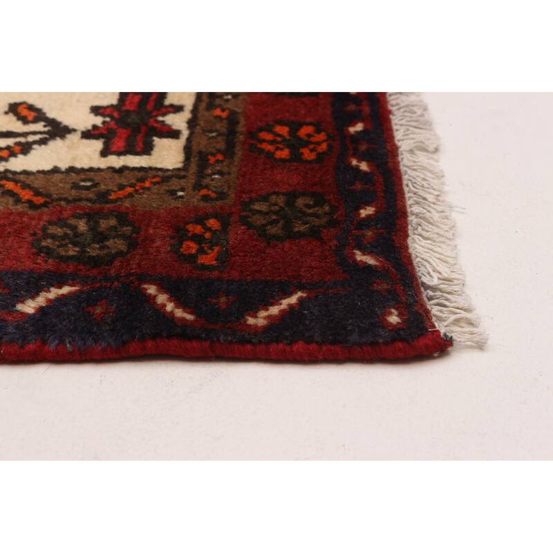 ECARPETGALLERY Hand-knotted Andelz Red Wool Rug - 3'5 x 4'11