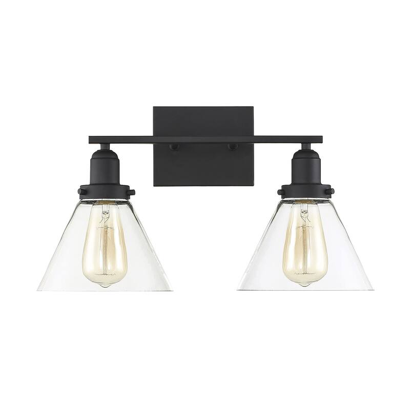 Savoy House Drake 2-Light Bathroom Vanity Light - Black
