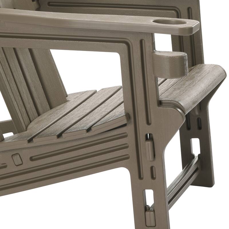 Coastline Outdoor Poly Adirondack Chair with Side Table