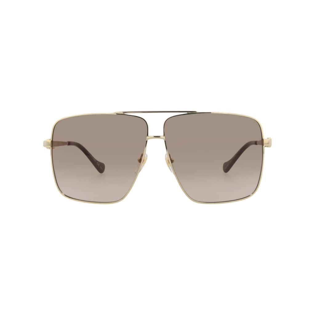 Gucci Aviator-Frame Metal Sunglasses