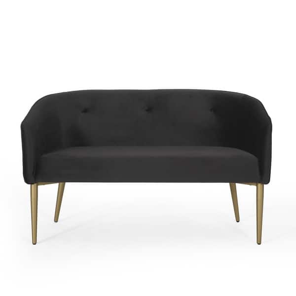 slide 2 of 33, Brayer Modern Glam Tufted Velvet Loveseat by Christopher Knight Home - 49.50" L x 25.25" W x 30.25" H