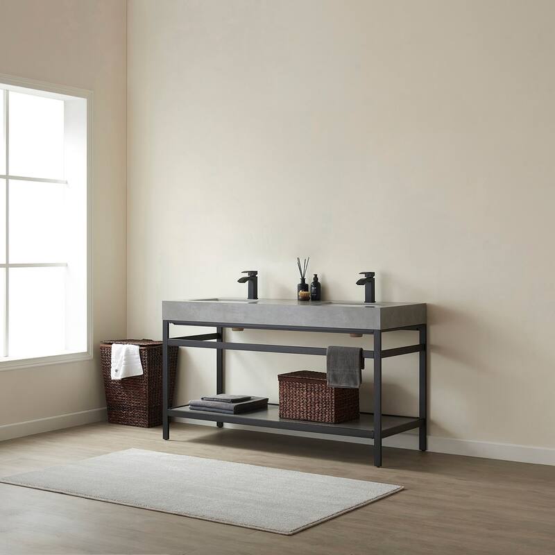 Miseno MV702560M-NM Funes 60" Free Standing Double Basin Vanity Set