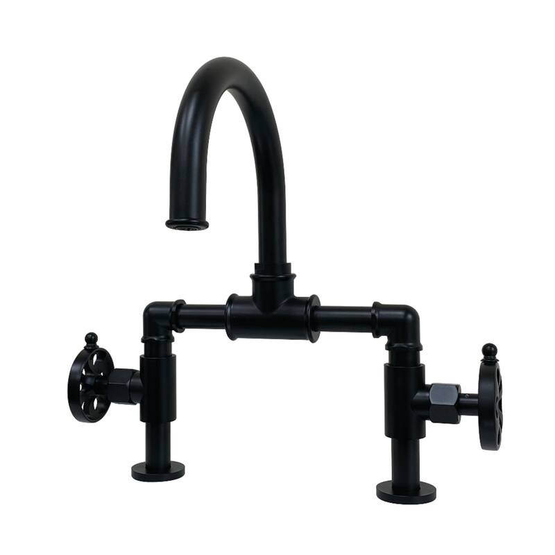 Kingston Brass Belknap Bridge Bathroom Faucet - Matte Black