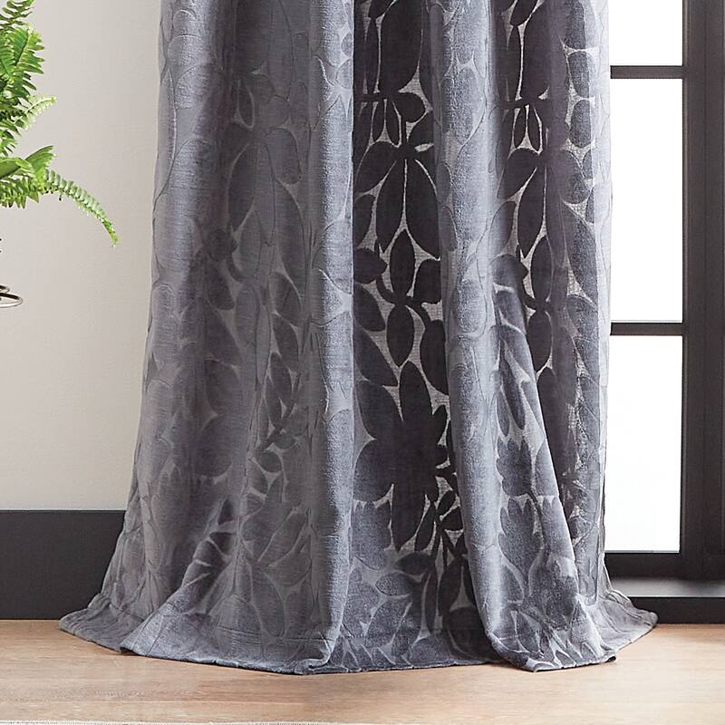 Martha Stewart Sherwood Velvet Grommet Curtain Panel Pair