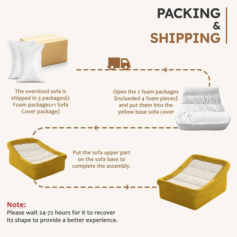 WOWMAX Extra Large Double Bean Bag Sofa, Loveseat Chair Bean Bag Sofa, 2 Seater Bean Bag Chairs For Adults, Perfect Cozy Seating