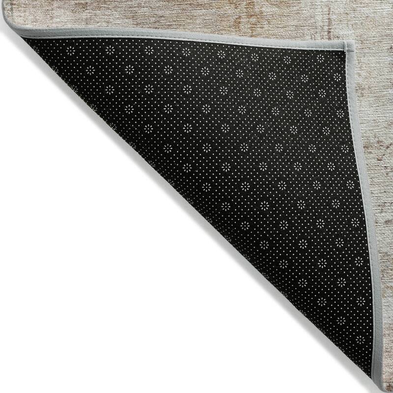 Machine Washable Indoor/Outdoor Abstract Solid Chantille Rug