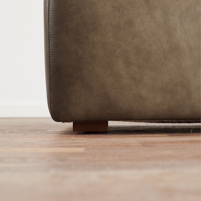 Art Leon Genuine Leather 4-Piece Modular Sectional Sofa