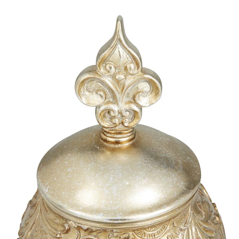 Polystone Decorative Jars - Gold - Roche River Decor