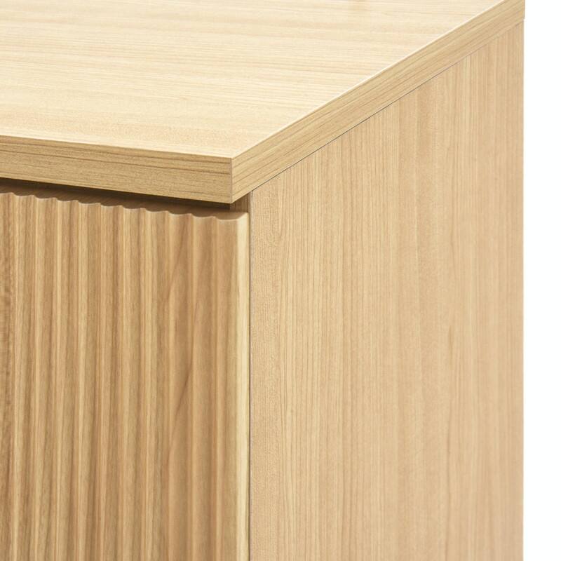 6-Drawer Wooden Storage Cabinet & Dresser, Clothes Organizer with Wavy Drawer Panels