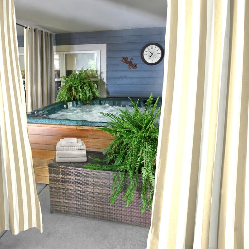 54" x 84" Grommet Semi-Sheer Outdoor Curtain Panel