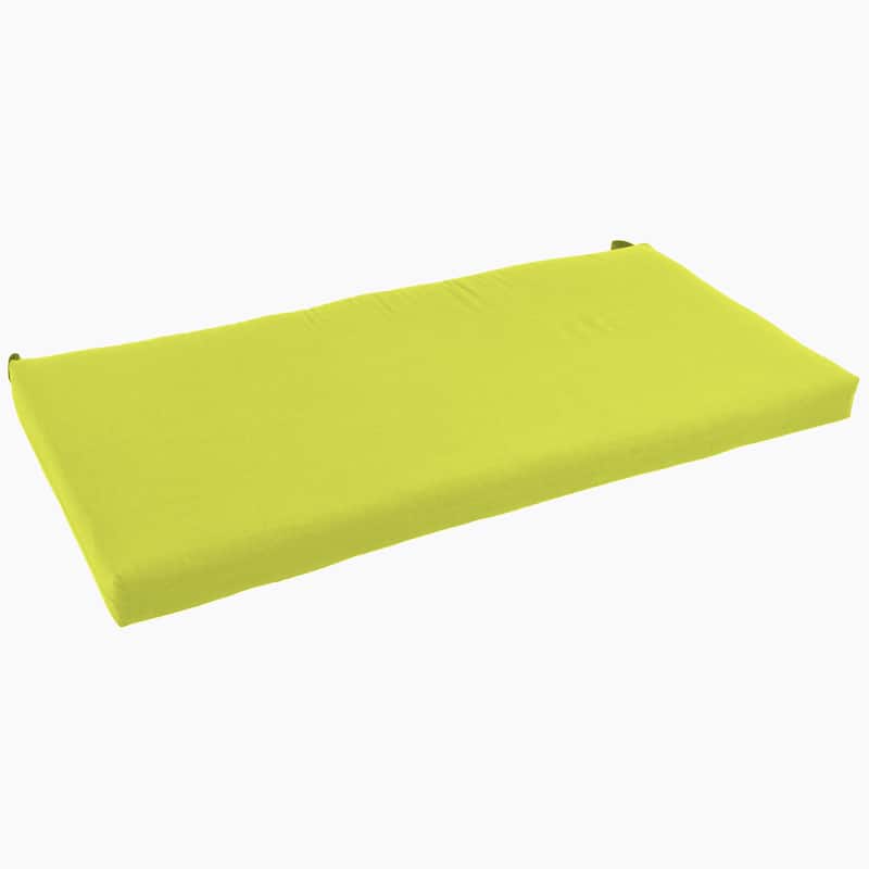 Twill Indoor Bench/Loveseat Cushion (40-, 42-, or 45-inches wide) - 45" wide - Mojito Lime