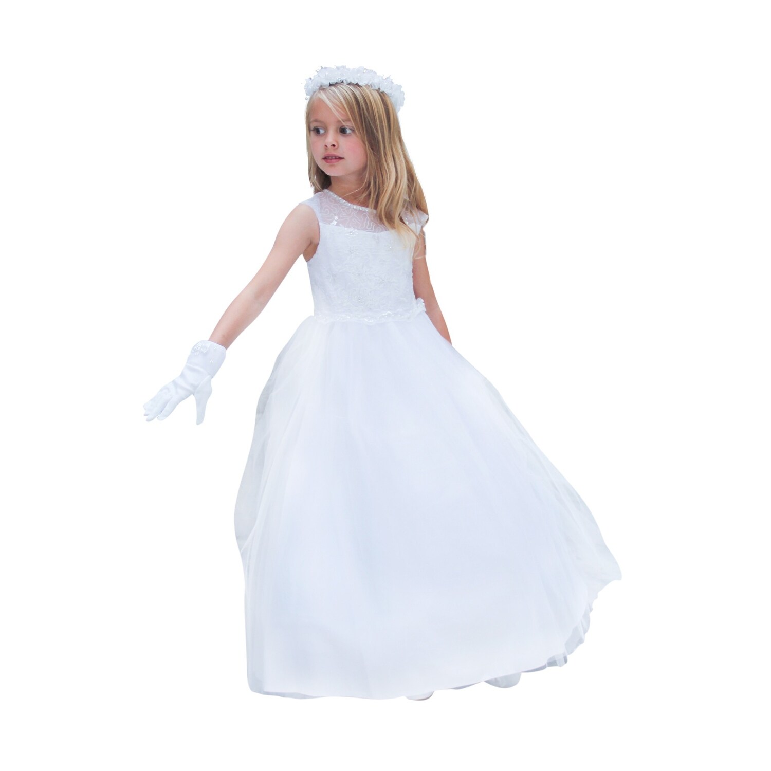 girls white dress top