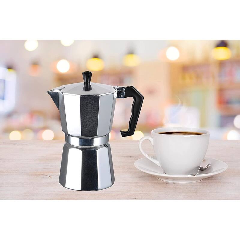 J&V TEXTILES Stovetop Espresso and Coffee Maker, Moka Pot for Classic