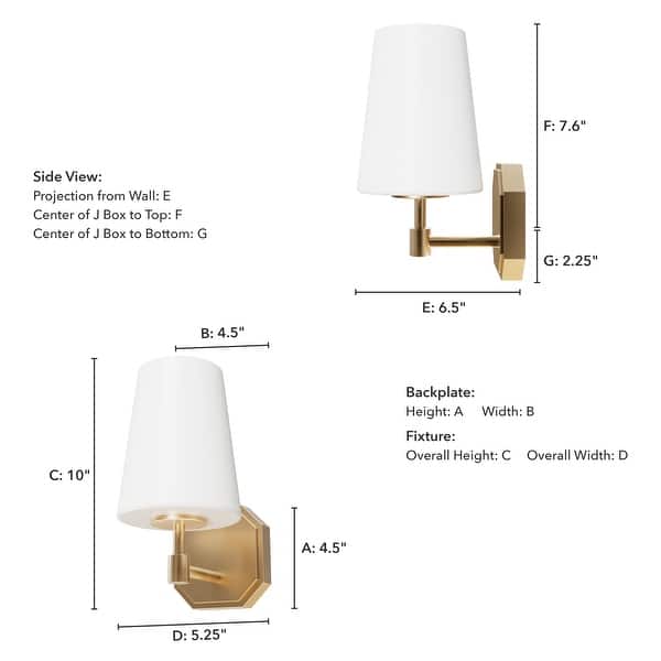 dimension image slide 1 of 2, Hunter Nolita 1 Light Wall Sconce - Contemporary, Transitional