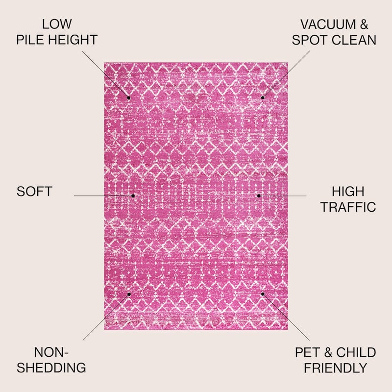 JONATHAN Y Modern HYPE Boho Vintage Diamond Area Rug