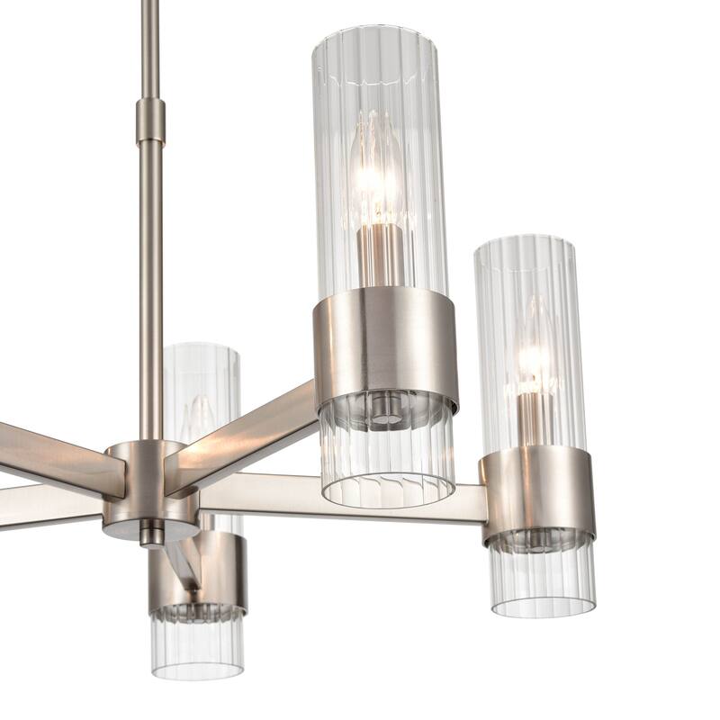 Millennium Lighting Caberton Chandelier Light Fixture in Brushed Nickel
