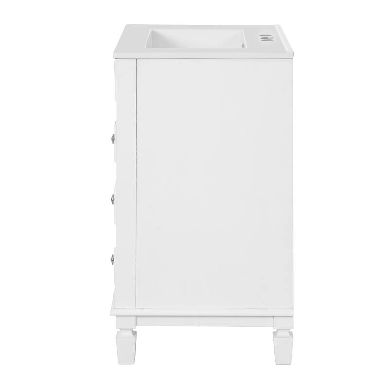 24" Bathroom Vanity with Ceramic Sink