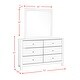 preview thumbnail 10 of 8, Picket House Furnishings Camila Dresser & Mirror Set in White