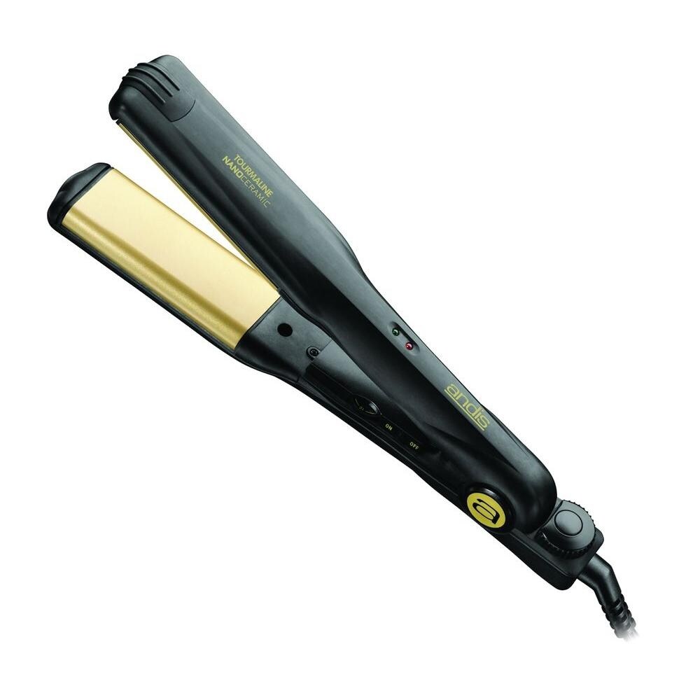 Shop Andis 1 5 Inch Professional Curved Edge Tourmaline Ionic Hair Flattening Iron Black 67415 Overstock 16798162