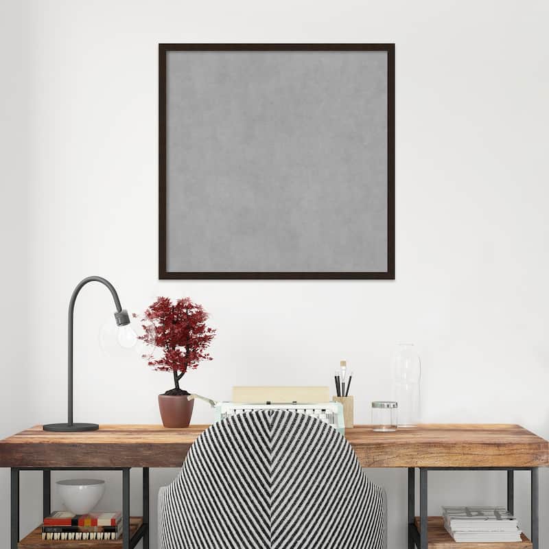 Amanti Art Carlisle Espresso Narrow Framed Magnetic Board