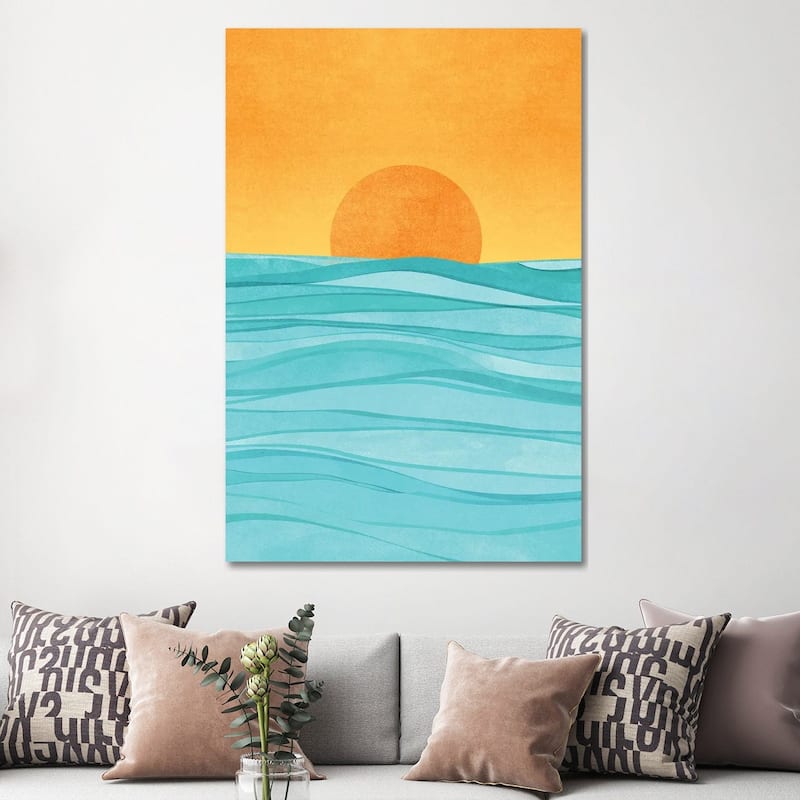 iCanvas "Coastal Sunset" by Modern Tropical Canvas Print