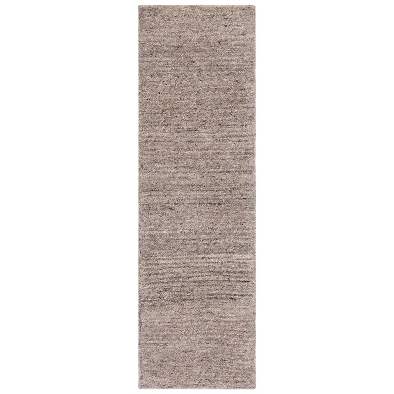 SAFAVIEH Handmade Himalaya Deco Frame & Contemporary Solid Ivory Wool - 2' 3" x 8' - Light Grey - Runner