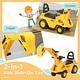 preview thumbnail 4 of 5, Kids' Excavator Ride-On Truck with Horn and Storage