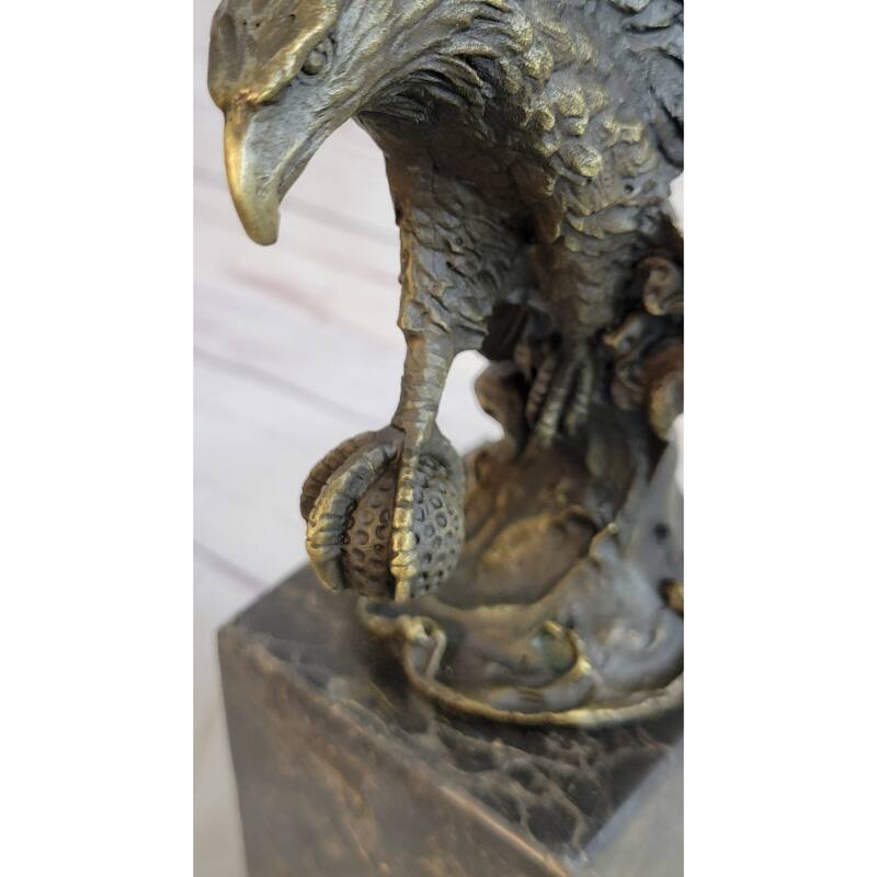 Hand Made American Bald Eagle By Milo Bookend Book End Museum Quality Bronze