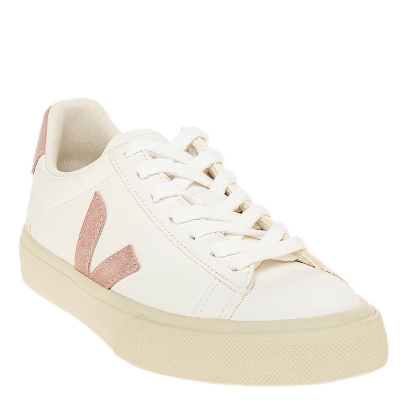 Veja Women's Campo Leather Sneakers in White and Pink - 37 EU