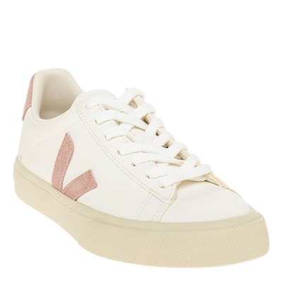 Veja Women's Campo Leather Sneakers in White and Pink