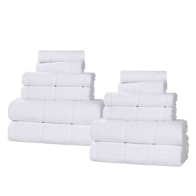 Superior Milo Smart Twist Viscose Cotton Blend 12 Piece Towel Set