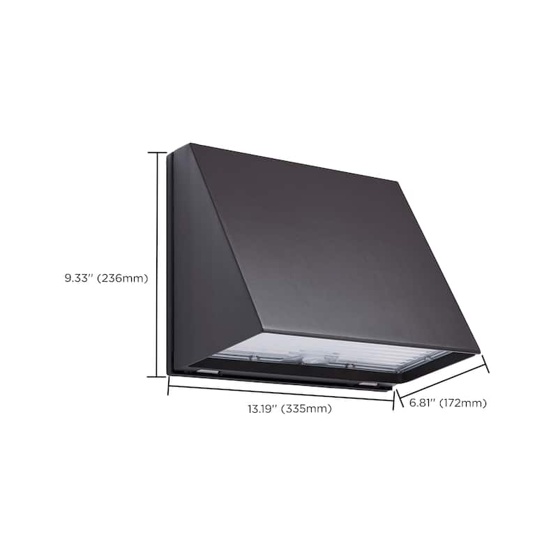 80/100/120 Watt LED Cutoff Wall Pack 3K/4K/5K CCT Field Selectable Bronze 120-347 Volt